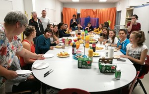 Super apéro accueil après la victoire à Dijon !!