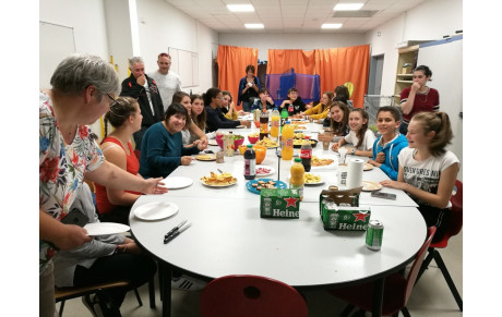 Super apéro accueil après la victoire à Dijon !!