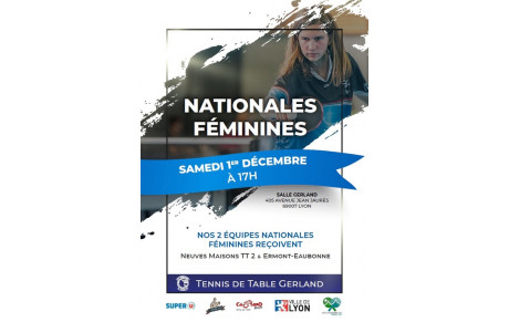 Nationales 3 féminines à domicile le 01/12