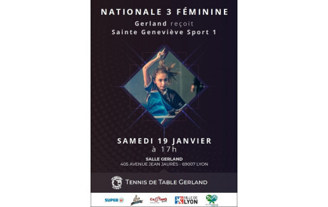 Samedi 19/01 - Nationale 3 féminines à domicile