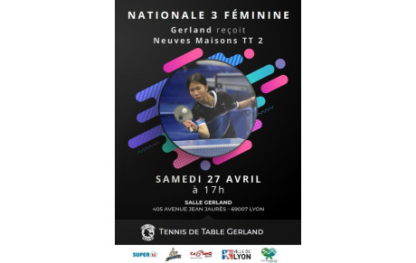 Samedi 27/04 - L'équipe 1 féminine (N3) reçoit Neuves-Maisons