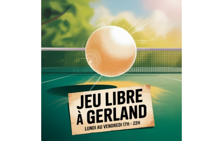 Jeu en libre à Gerland lundi au vendredi 17h-22h jusqu'au 4 juillet inclus