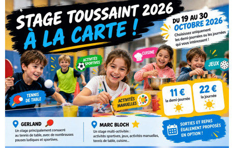 Stage Toussaint 2026